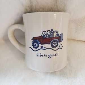 LIFE IS GOOD jeep coffee mug